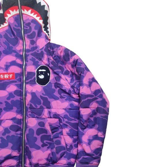 Bape X Hudson WGM Camo Full Zip Puff Jacket - Picture 6 of 8